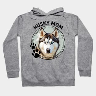 Siberian Husky Dog Mom Dog Breed Portrait Hoodie